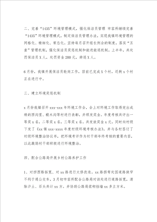 市政市容工作总结