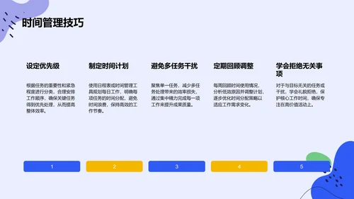 蓝色插画风通用行业工作总结PPT模板