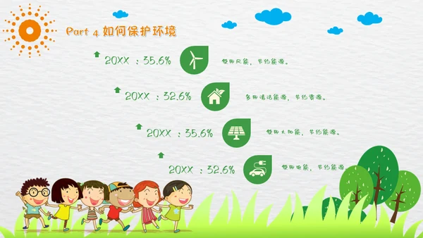 绿色环保从我做起小森林通用PPT模板