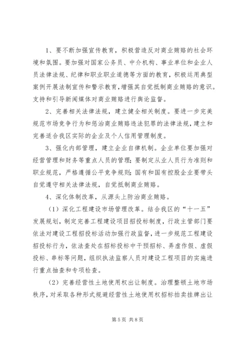 自治区关于开展治理商业贿赂专项工作实施方案.docx