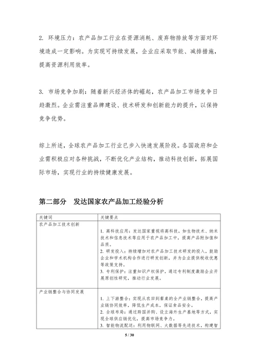 全球视角下的农产品加工行业发展经验借鉴