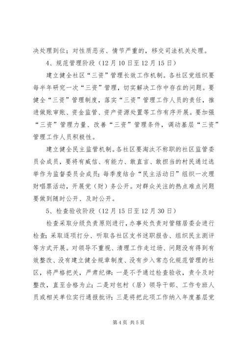 街道办事处三资管理实施方案.docx