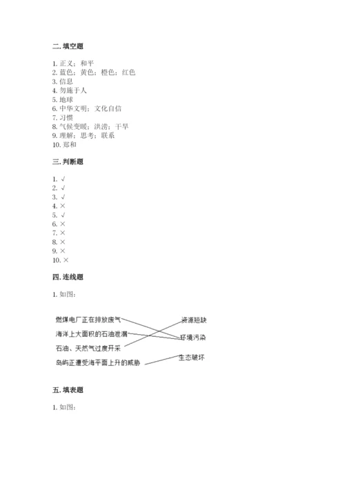 部编版道德与法治六年级下册期末测试卷及1套参考答案.docx