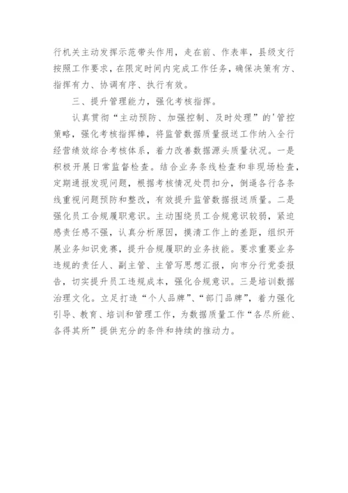 银行分行监管数据质量治理工作报告.docx