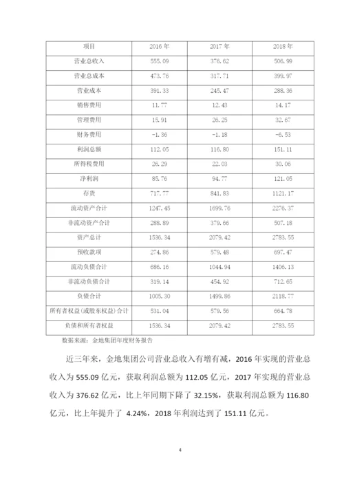8727269_杨海红_企业盈利能力分析——以金地集团为例_论文-杨海红.docx