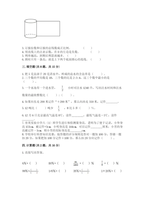 靖州苗族侗族自治县六年级下册数学期末测试卷学生专用.docx