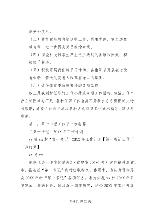 第一书记工作总结及下一步计划与打算.docx