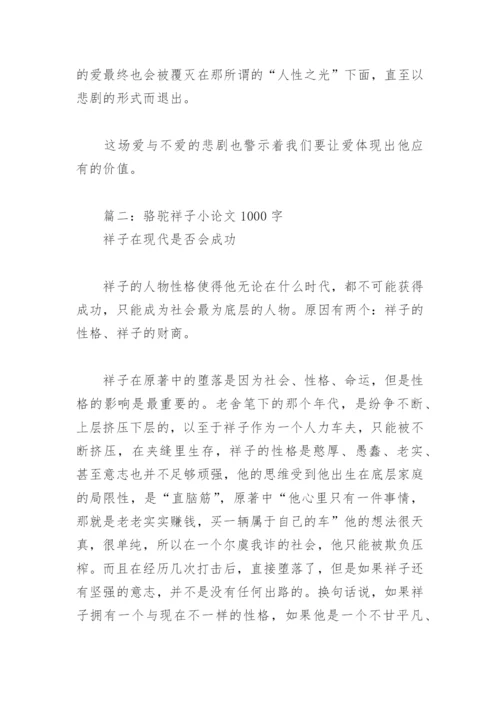 骆驼祥子小论文1000字(精选4篇).docx