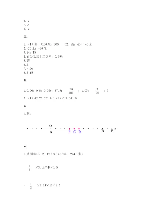 河南省平顶山市六年级下册数学期末考试试卷新版.docx