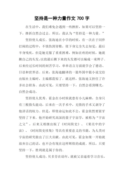 坚持是一种力量作文700字.docx