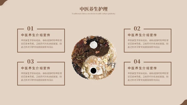 复古风中医养生艾灸中药中医护理培训PPT模板