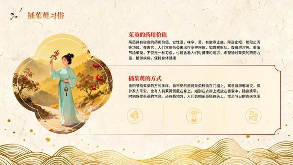 橙红色中国风重阳节PPT模板