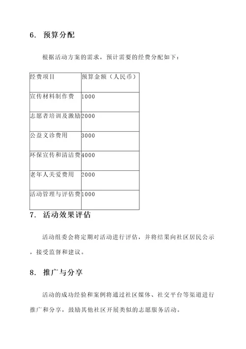 社区雷锋月愿服务活动方案