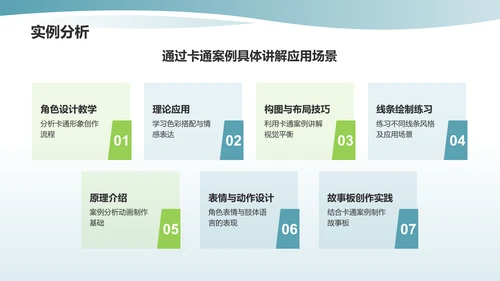 蓝色卡通风可爱卡通通用教学PPT模板