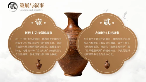 浅棕色中国风国庆博物馆专题讲座PPT模板