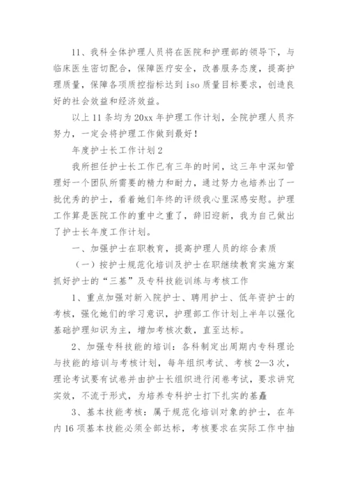 年度护士长工作计划.docx