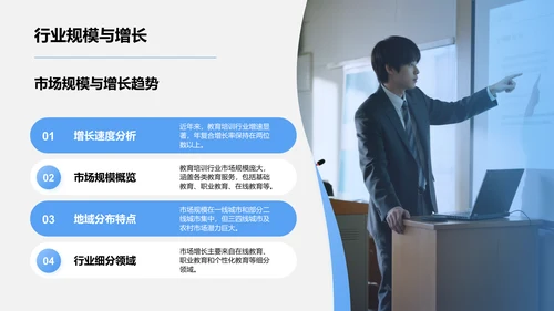 蓝色商务风学术研究背景与方法汇报PPT模板