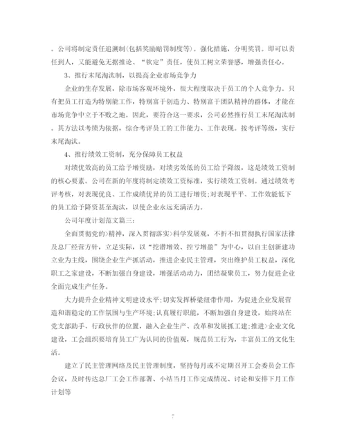 精编之公司年度计划范文3篇.docx