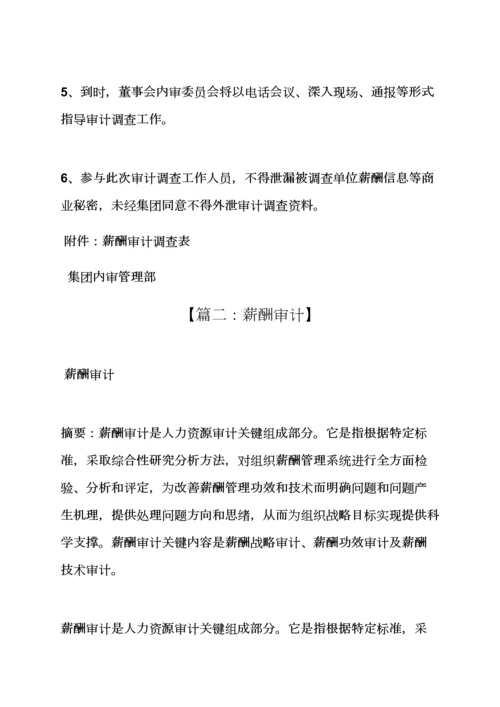 活动专项方案之薪酬审计工作专项方案.docx