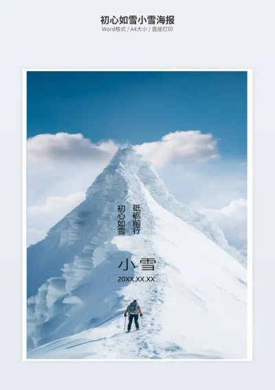初心如雪小雪海报