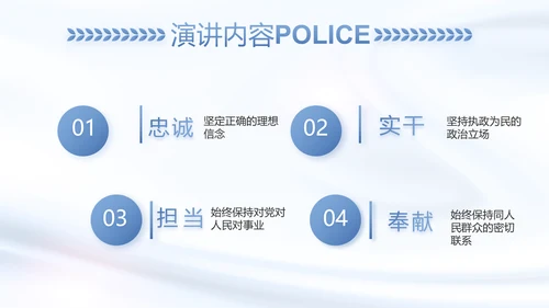 蓝色大气公安警察工作总结汇报动态PPT模板