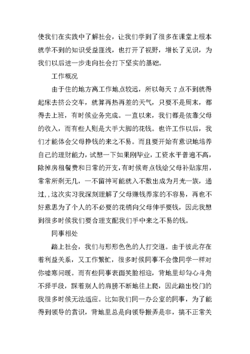 公司文员实习报告格式模板