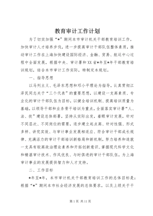 教育审计工作计划.docx