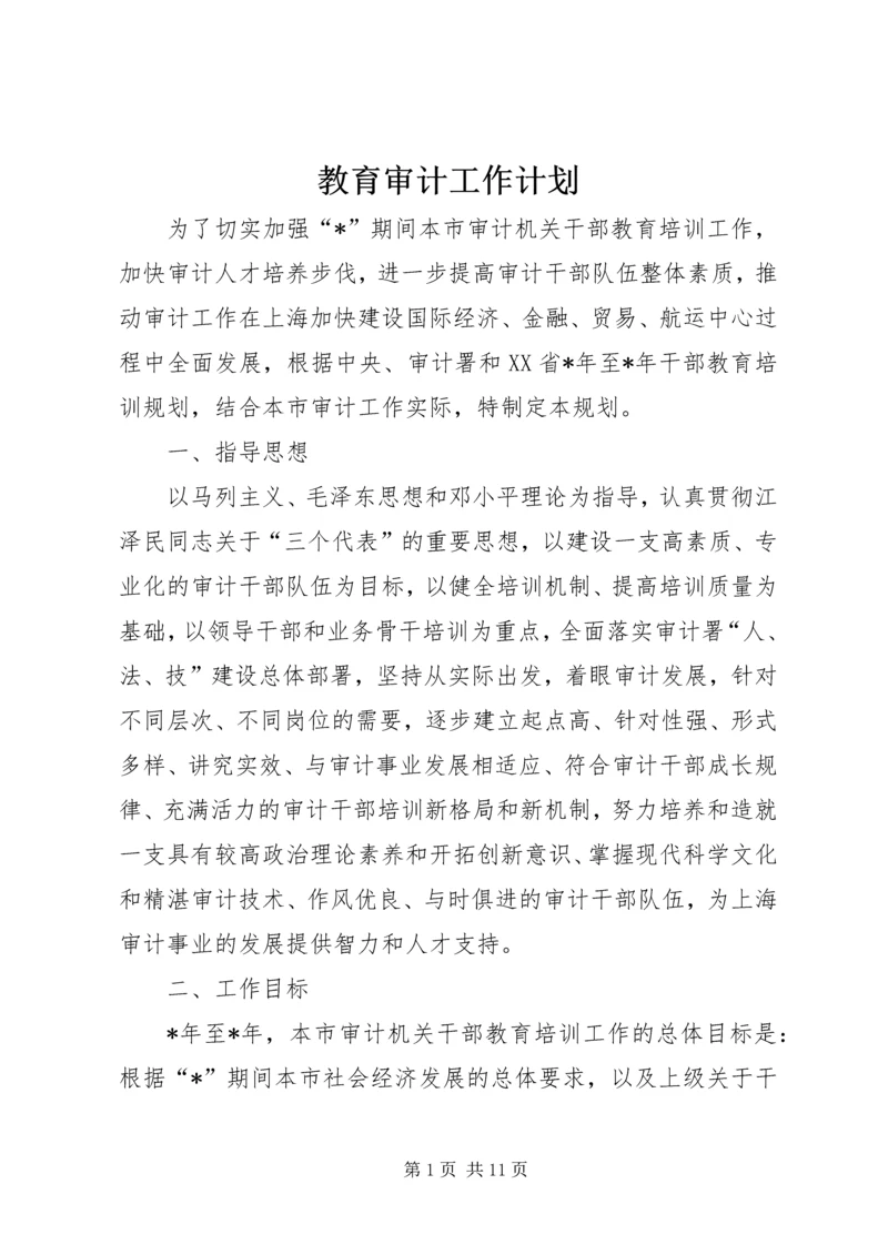 教育审计工作计划.docx