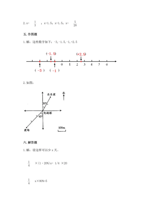 人教版六年级下册数学期末测试卷及参考答案【实用】.docx