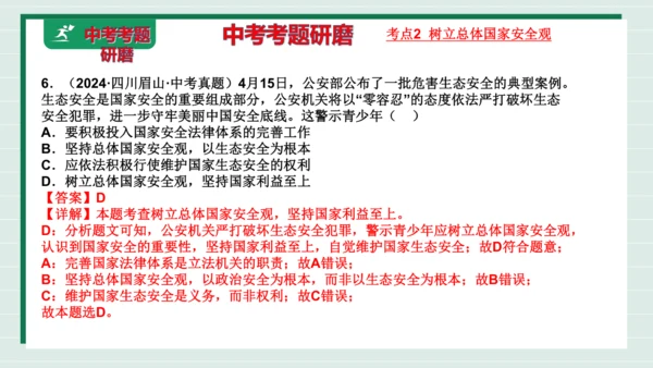 八上道法第四单元维护国家利益复习课件2024  