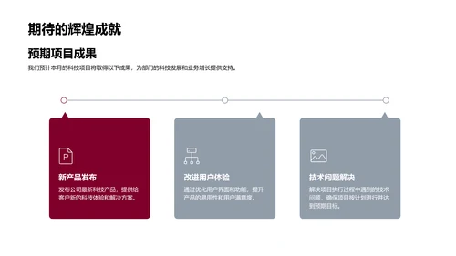 科技项目月报PPT模板