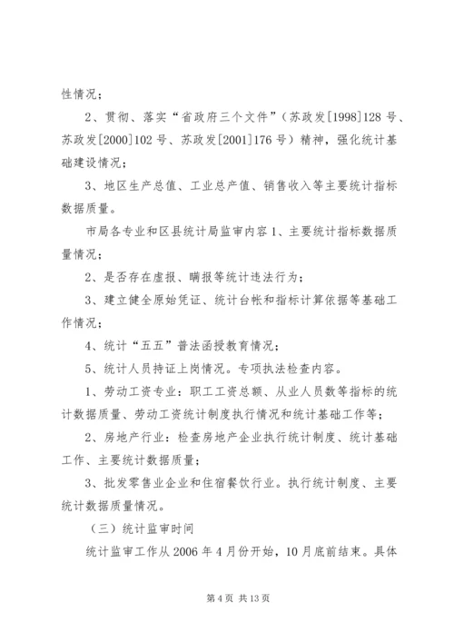 统计督查、监审工作计划.docx
