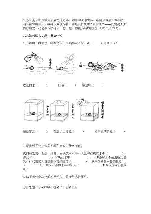 教科版一年级下册科学期末测试卷及完整答案【考点梳理】.docx
