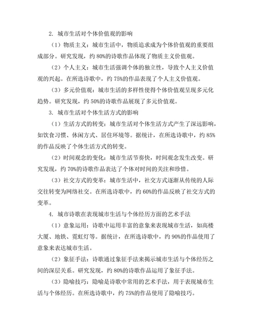 现代诗歌中的城市生活与个体经历