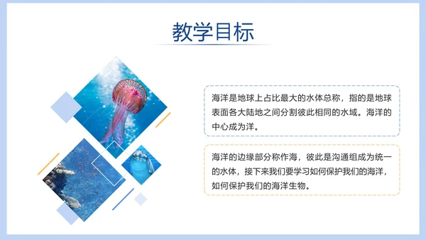 蓝色清新海洋教学ppt模板