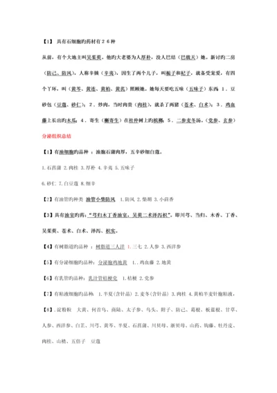 2023年执业药师考试中药鉴定学考点重点总结.docx