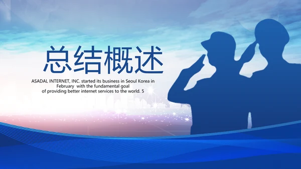 蓝色时尚人民警察动态PPT