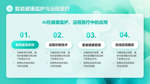 绿色商务风人工智能在医疗中的应用PPT模板