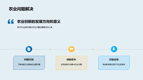 农业创新引领绿色革命