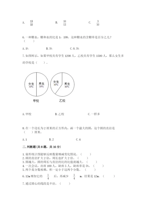 人教版六年级上册数学期末测试卷【新题速递】.docx