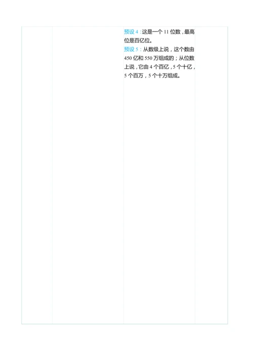 （大单元整体教学）1.5数的产生和十进制计数法（表格式）教学设计 人教版 四年级上册数学