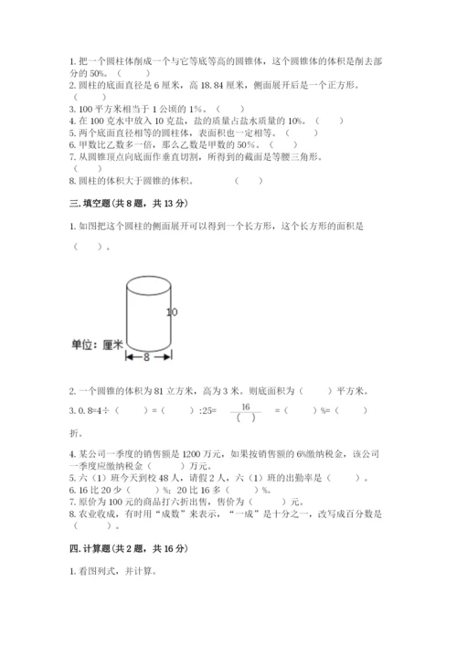 苏教版六年级下册数学期中测试卷精品【夺冠系列】.docx