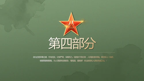 绿色大气士兵心理健康动态PPT模板