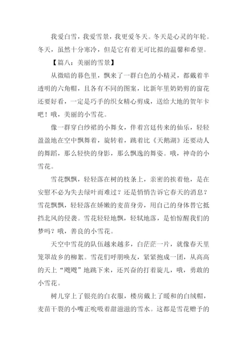 美丽的雪景作文500字.docx