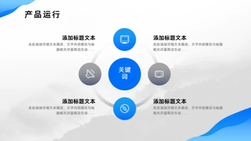 流体渐变蓝色项目商业计划书通用PPT模板