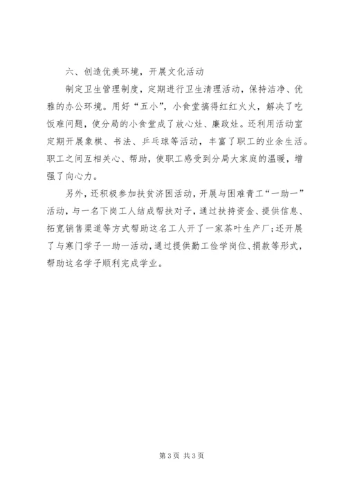 国税分局文明创建自查报告.docx