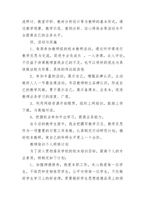教师个人研修计划模板.docx