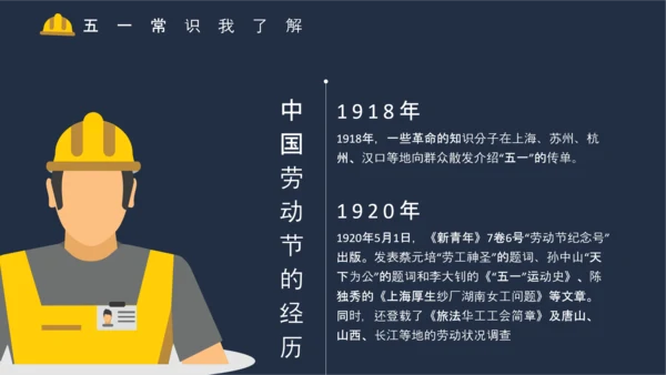 五一国际劳动节主题班会PPT模板