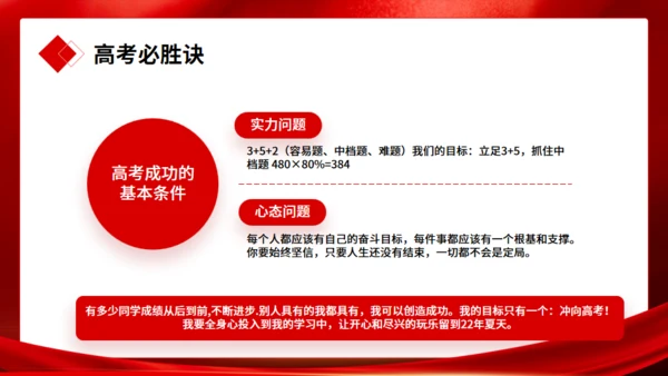 高考冲刺誓师大会通用PPT模板