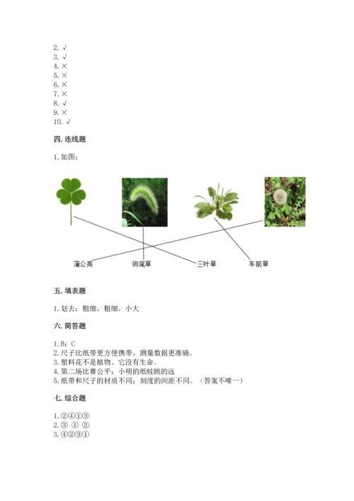 教科版科学一年级上册期末测试卷附参考答案【轻巧夺冠】.docx